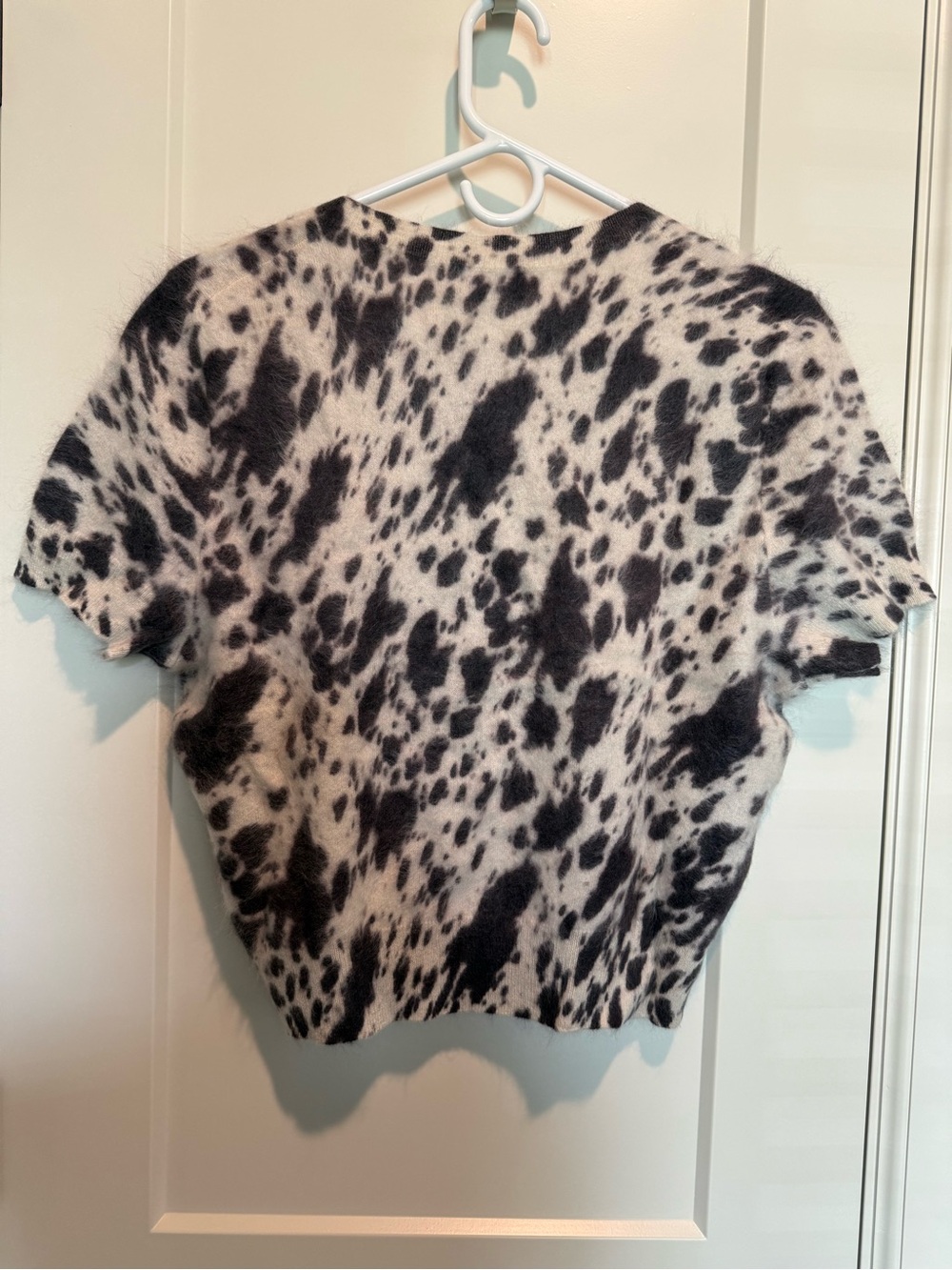 NWT J.Crew Brushed Cashmere T-Shirt in Cow Print - Picture 6 of 11